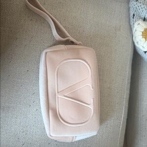 Valentino Blush Pink Clutch with Logo